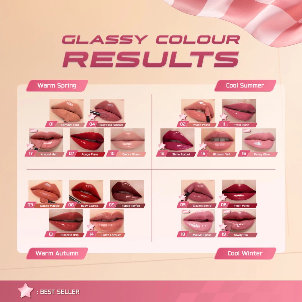 Wardah Glasting Liquid Lip 3.5gr (Lip Cream Transferproof) - 03 Dazzle Maple