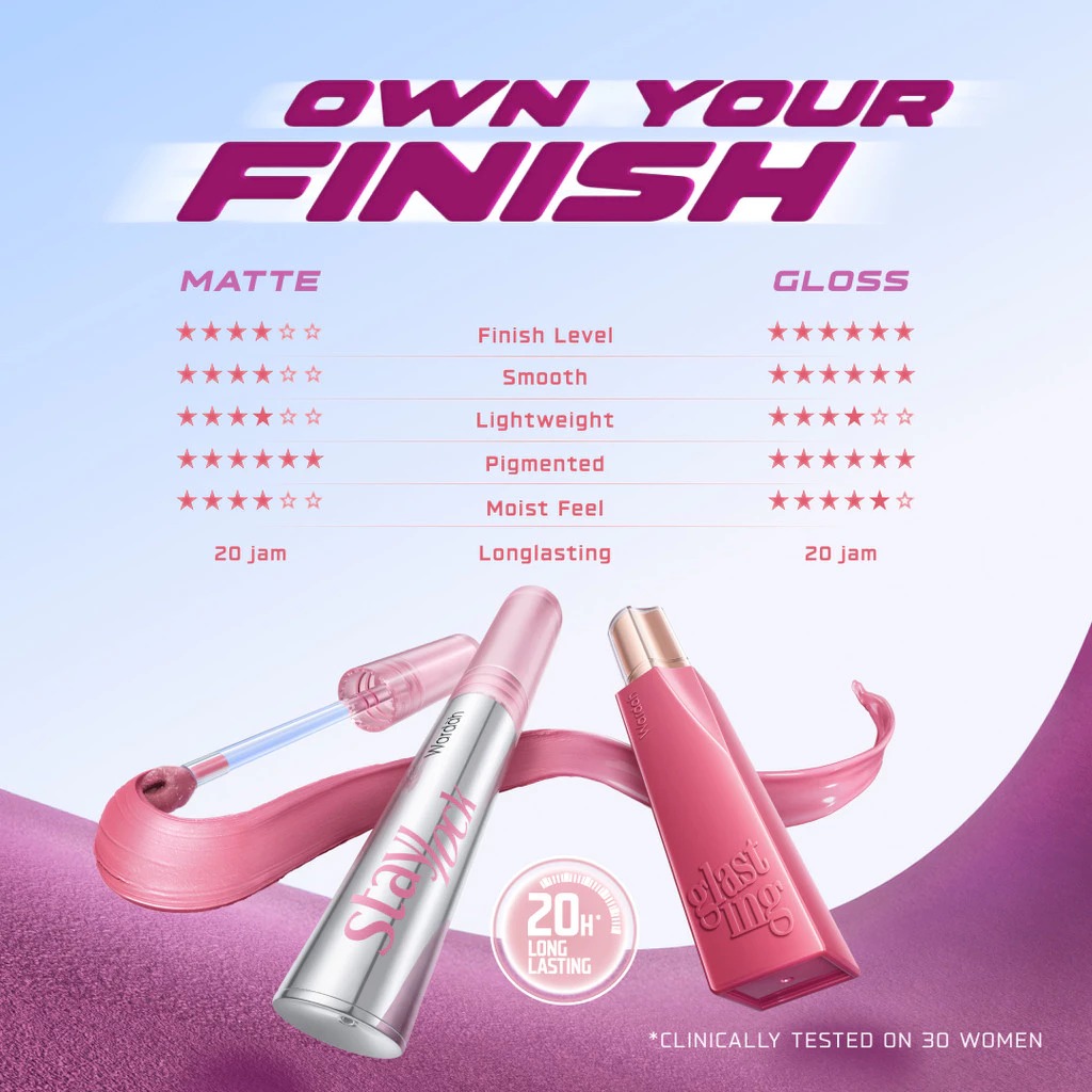 Wardah Glasting Liquid Lip 3.5gr (Lip Cream Transferproof) - 04 Rosewood Radiance