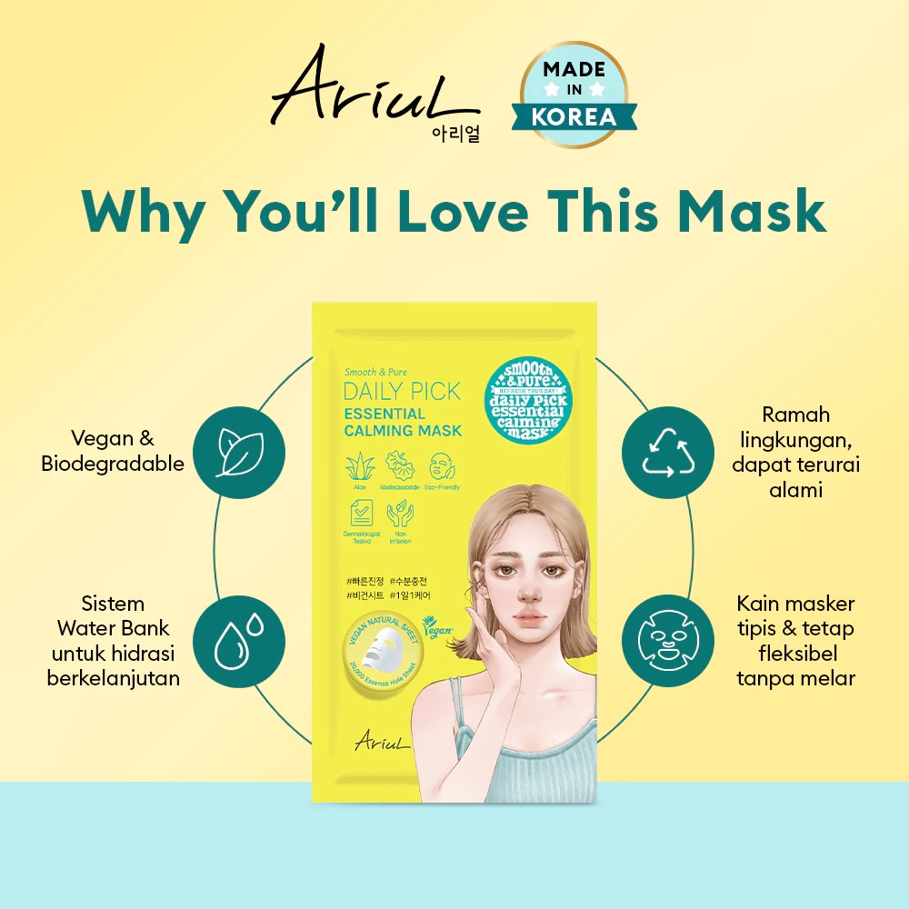 Ariul Smooth & Pure Daily Pick Essential Calming Mask 20ml