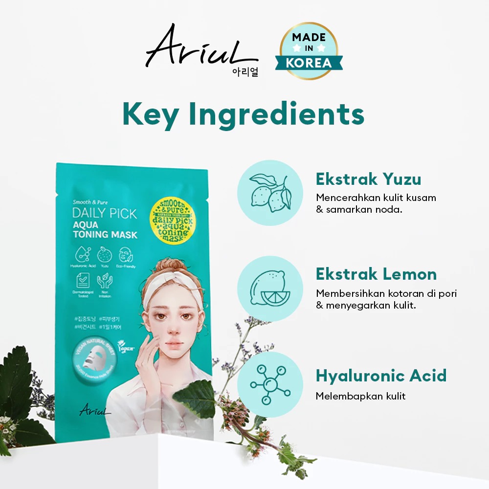 Ariul Smooth & Pure Daily Pick Aqua Toning Mask 20ml