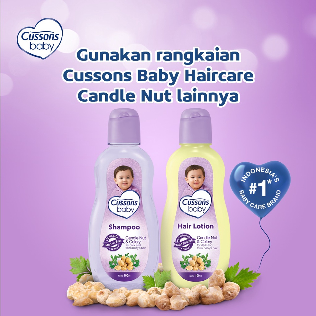 Cussons Baby Hair Lotion 200ml (100 + 100) - Candle Nut & Celery Cussons Baby Hair Lotion 200ml (100 + 100) - Candle Nut & Celery