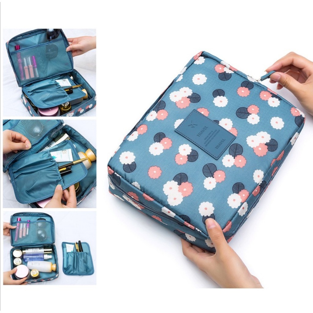 Tas Kosmetik Monopoly Motif 21x18x7cm - Travel Multi Pouch