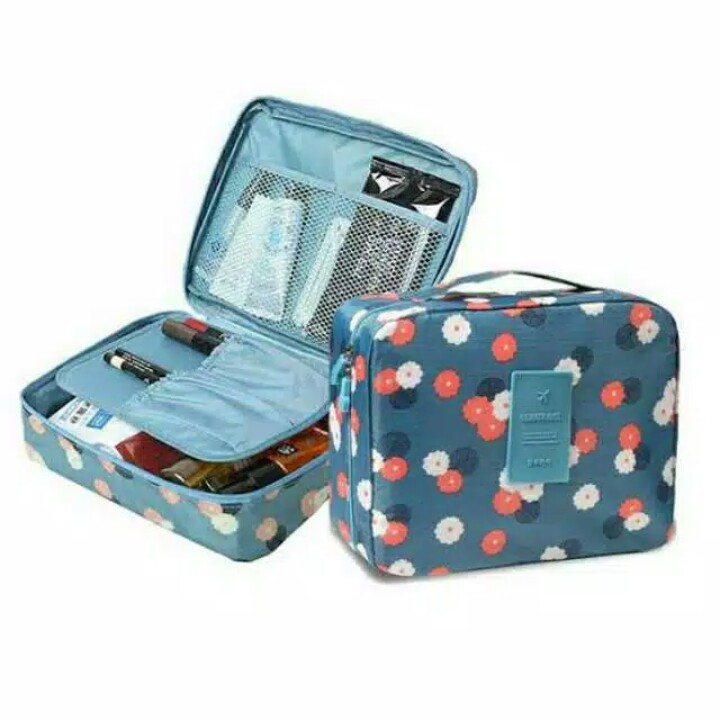 Tas Kosmetik Monopoly Motif 21x18x7cm - Travel Multi Pouch