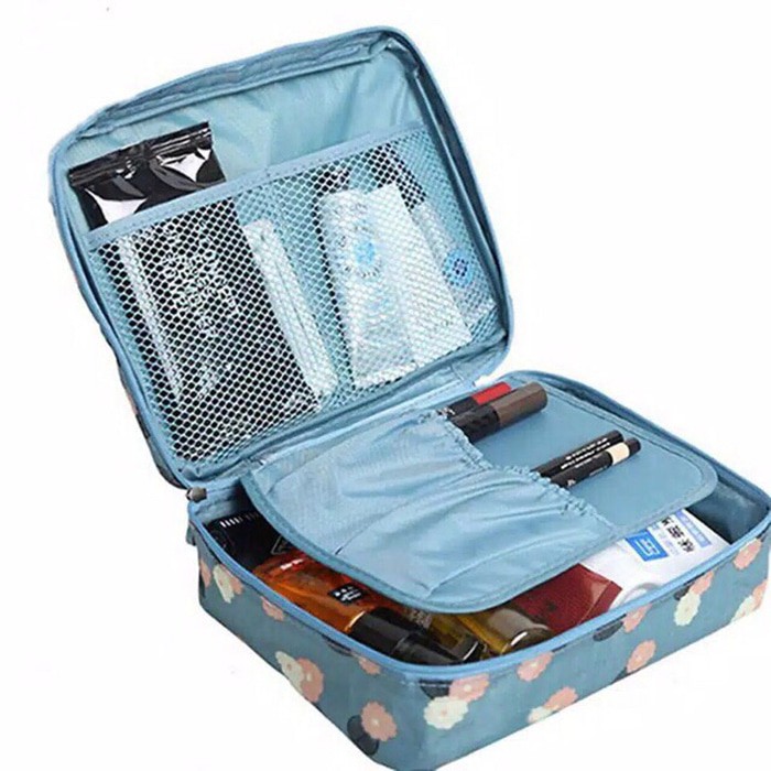 Tas Kosmetik Monopoly Motif 21x18x7cm - Travel Multi Pouch