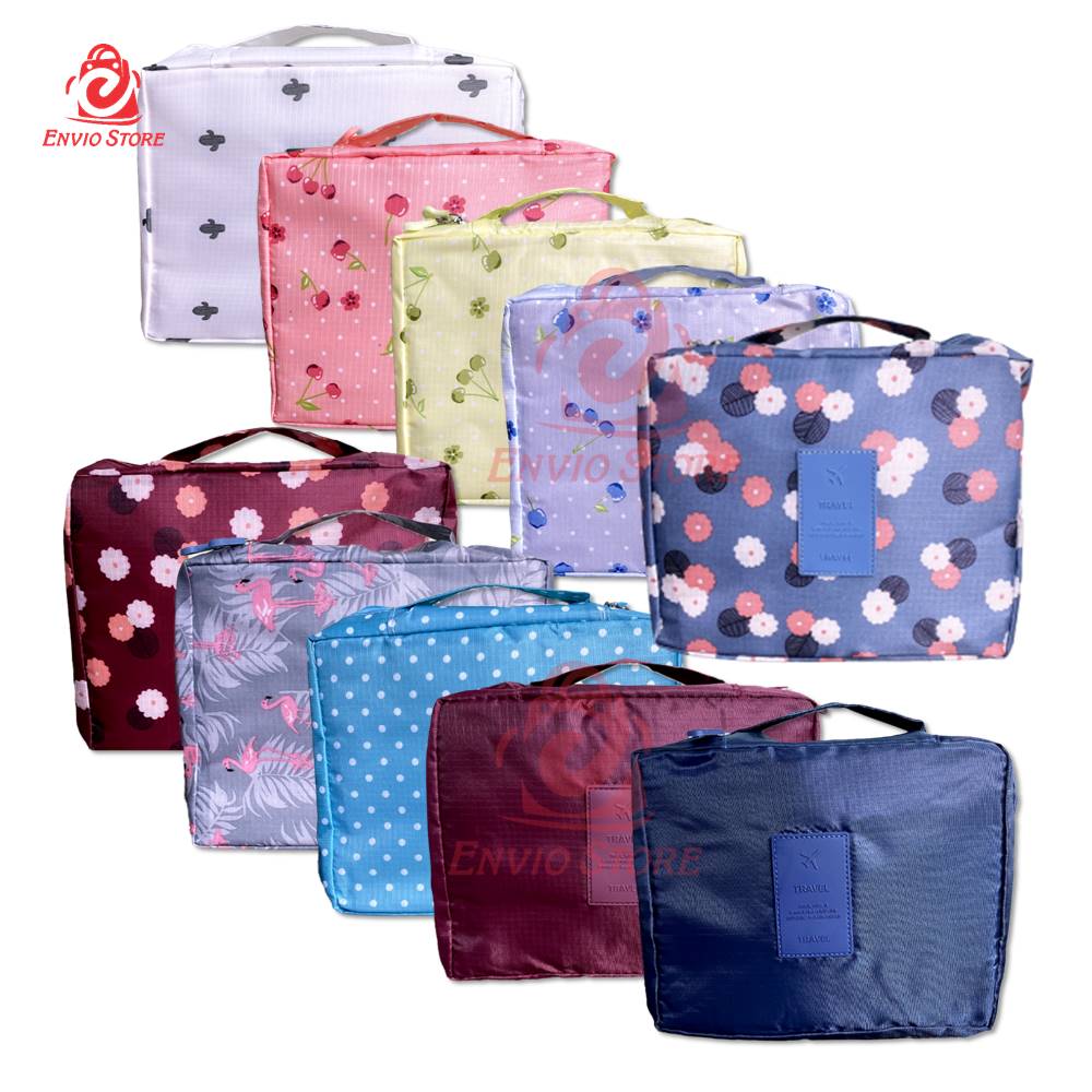 Tas Kosmetik Monopoly Motif 21x18x7cm - Travel Multi Pouch
