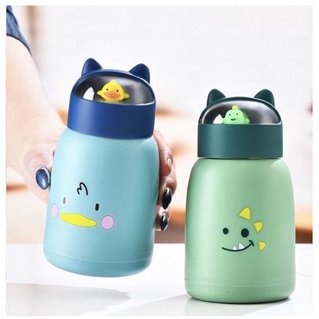 Botol Kaca Tumblr Tutup Kuping Motif Animal 3D 360ml
