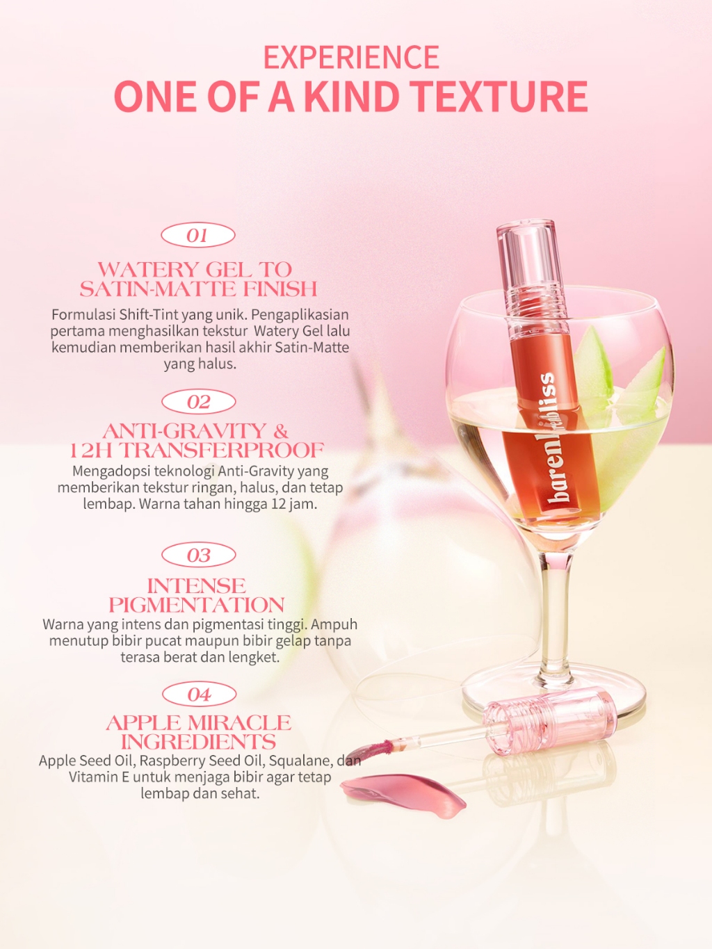 BNB Barenbliss Apple Makes Adorable Mousse Tint - 03 Candy Blaze