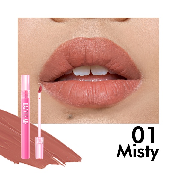 Dazzle Me Misty Matte Lip Cream 2.2gr - 01 Misty * Dazzle Me Misty Matte Lip Cream 2.2gr - 01 Misty *