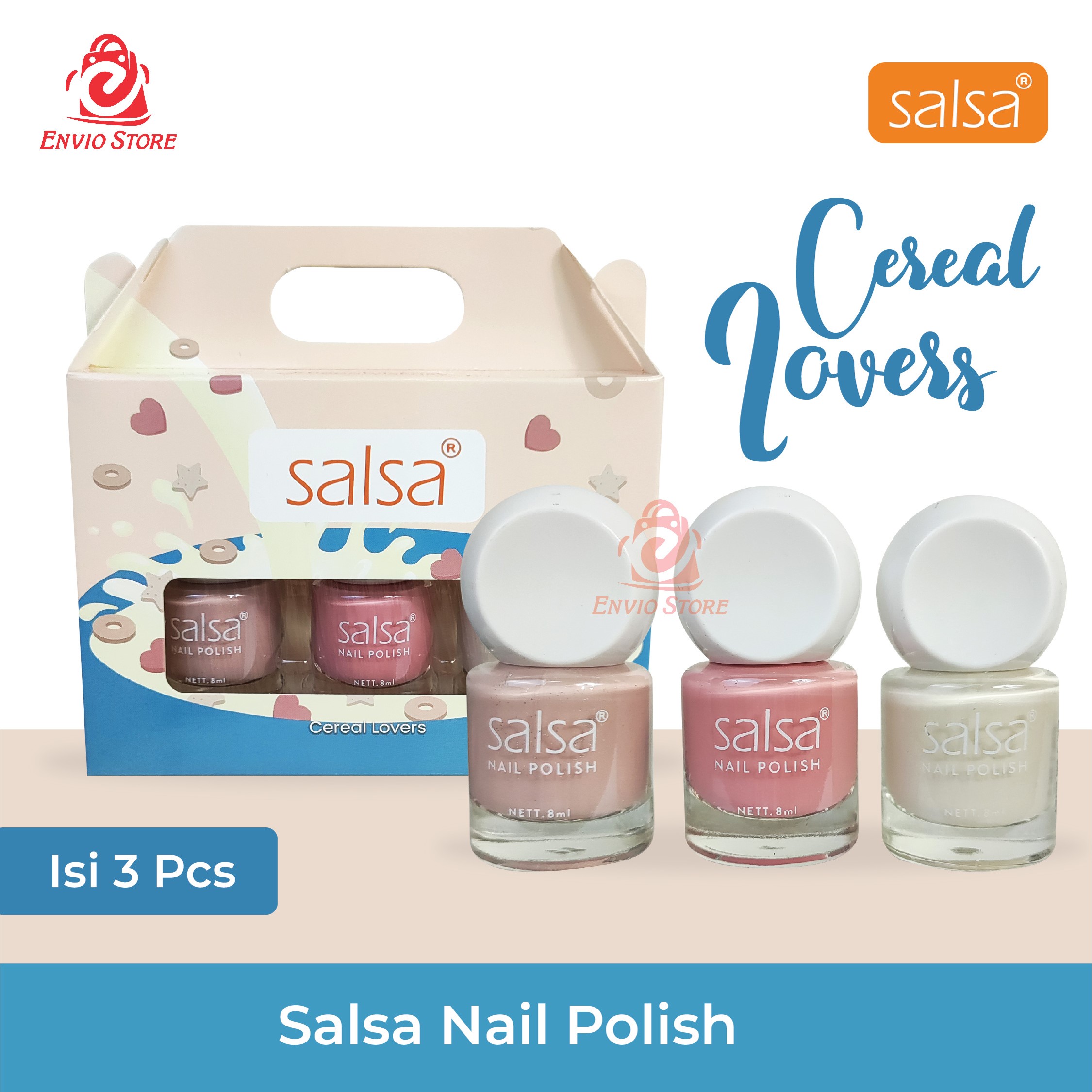 (ISI 3PCS) SALSA Kutek Nail Polish - Cereal Lovers