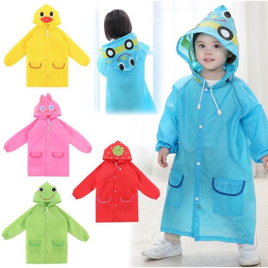 Jas Hujan Anak Motif - Funny Rain Coat Kids Size 90 - 130cm