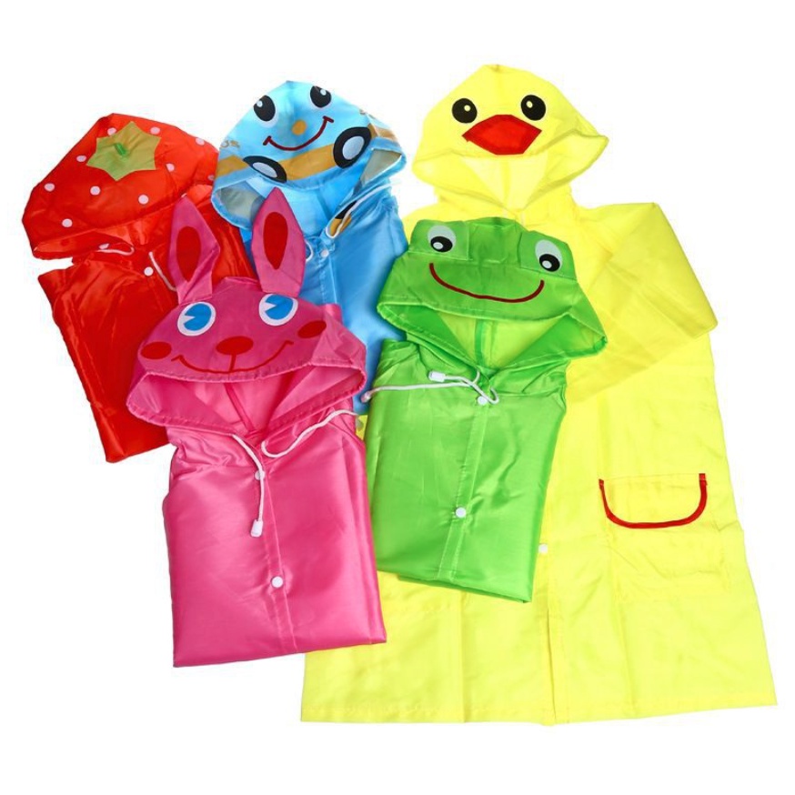 Jas Hujan Anak Motif - Funny Rain Coat Kids Size 90 - 130cm