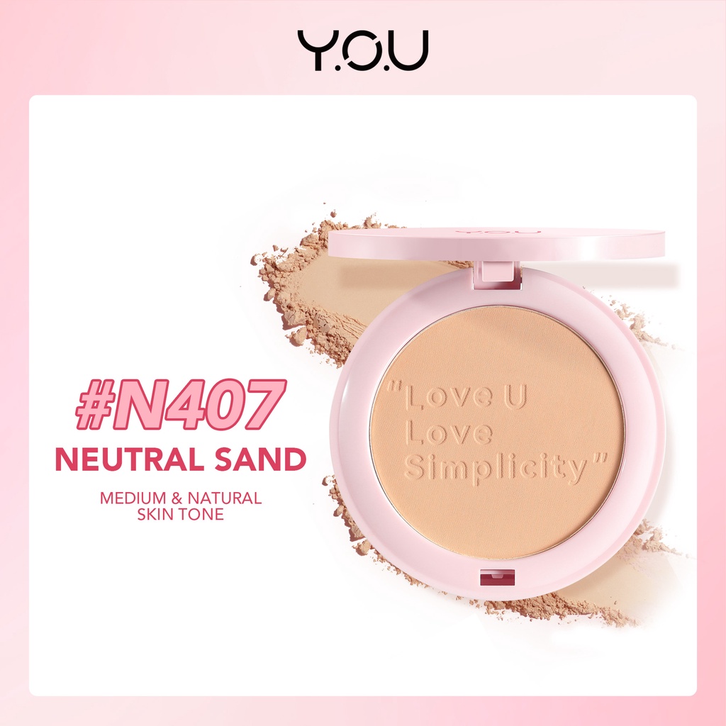 YOU Simplicity Flawless Compact Powder N407 Neutral Sand * YOU Simplicity Flawless Compact Powder N407 Neutral Sand *