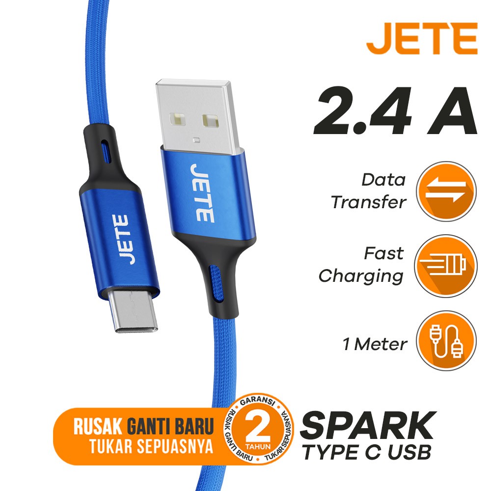 JETE Kabel Spark - Type C 2.4A JETE Kabel Spark - Type C 2.4A