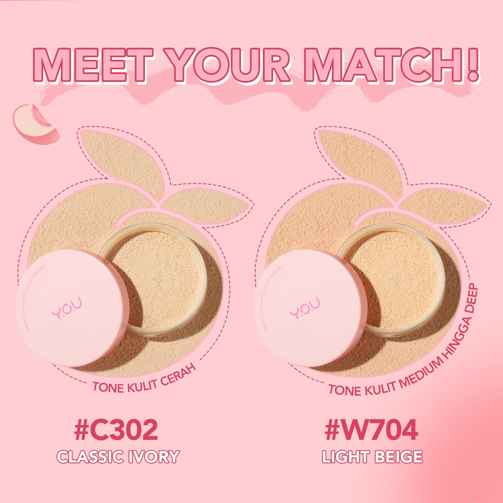 YOU Simplicity Matte Loose Powder W704 Light Beige