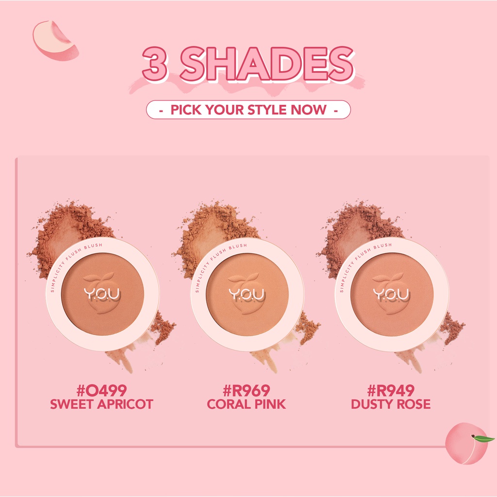 YOU Simplicity Flush Blush - R969 Coral Pink (Blush On) YOU Simplicity Flush Blush - R969 Coral Pink (Blush On)