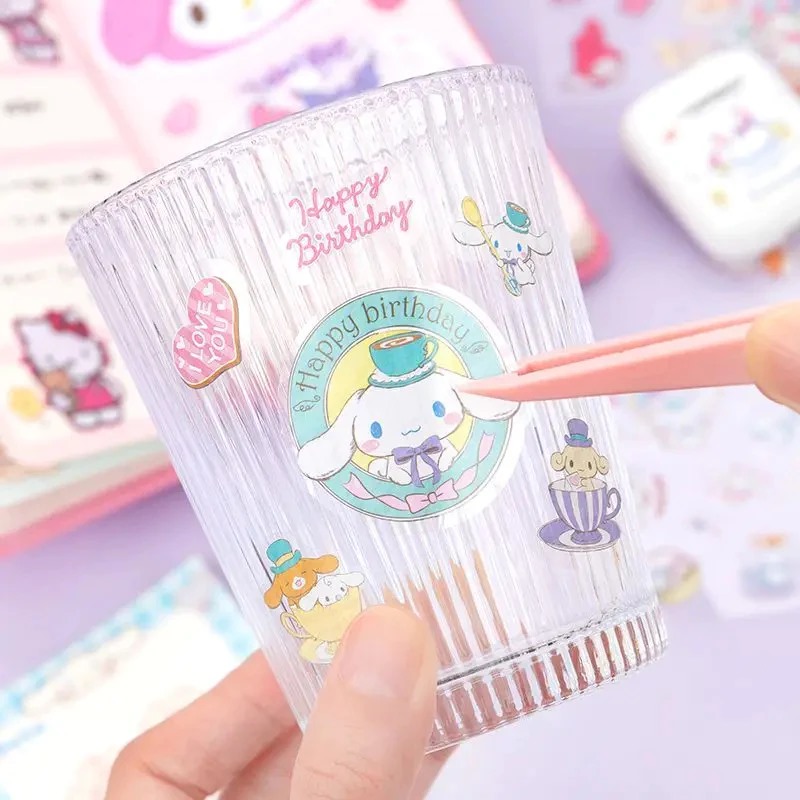 Stiker SANRIO 2D Rainbow Isi 100 Stiker Dekorasi Lucu