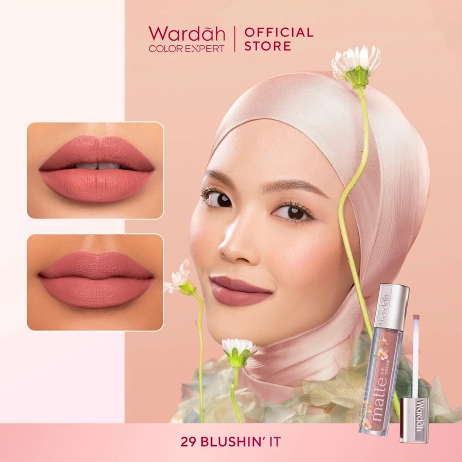 Wardah Exclusive Matte Lip Cream 4gr - 29 Blushin It Wardah Exclusive Matte Lip Cream 4gr - 29 Blushin It