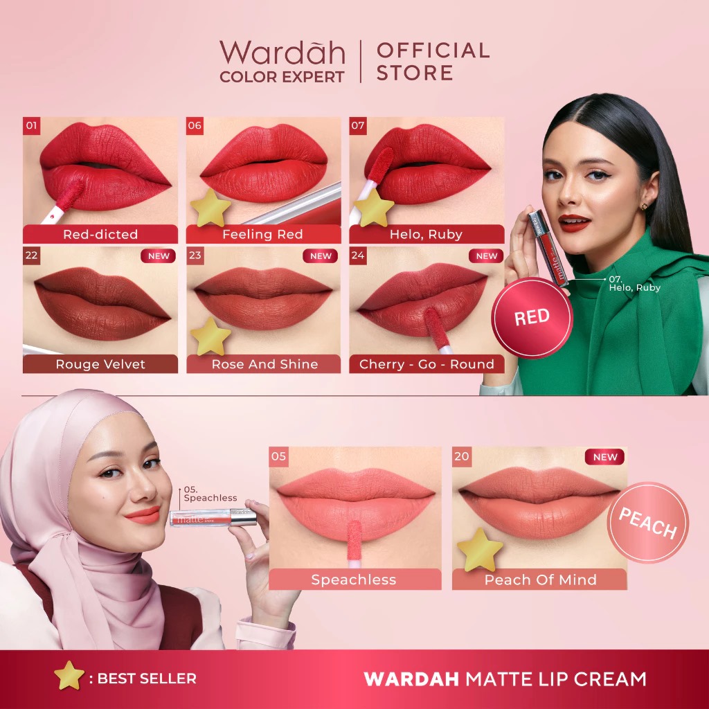 Wardah Exclusive Matte Lip Cream 4gr - 29 Blushin It