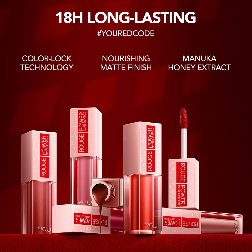 YOU Rouge Power Matte Lip Cream R476 Passion *