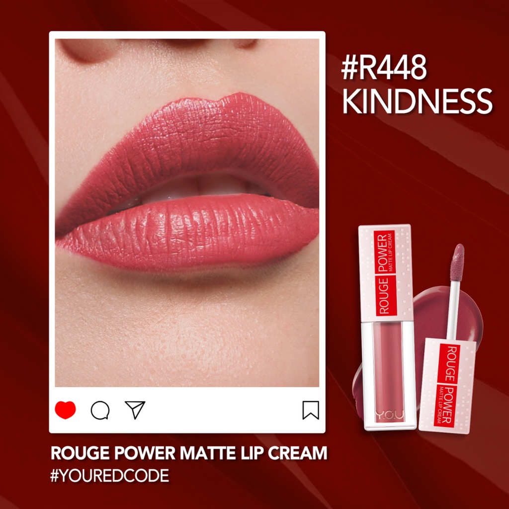 YOU Rouge Power Matte Lip Cream R448 Kindness *