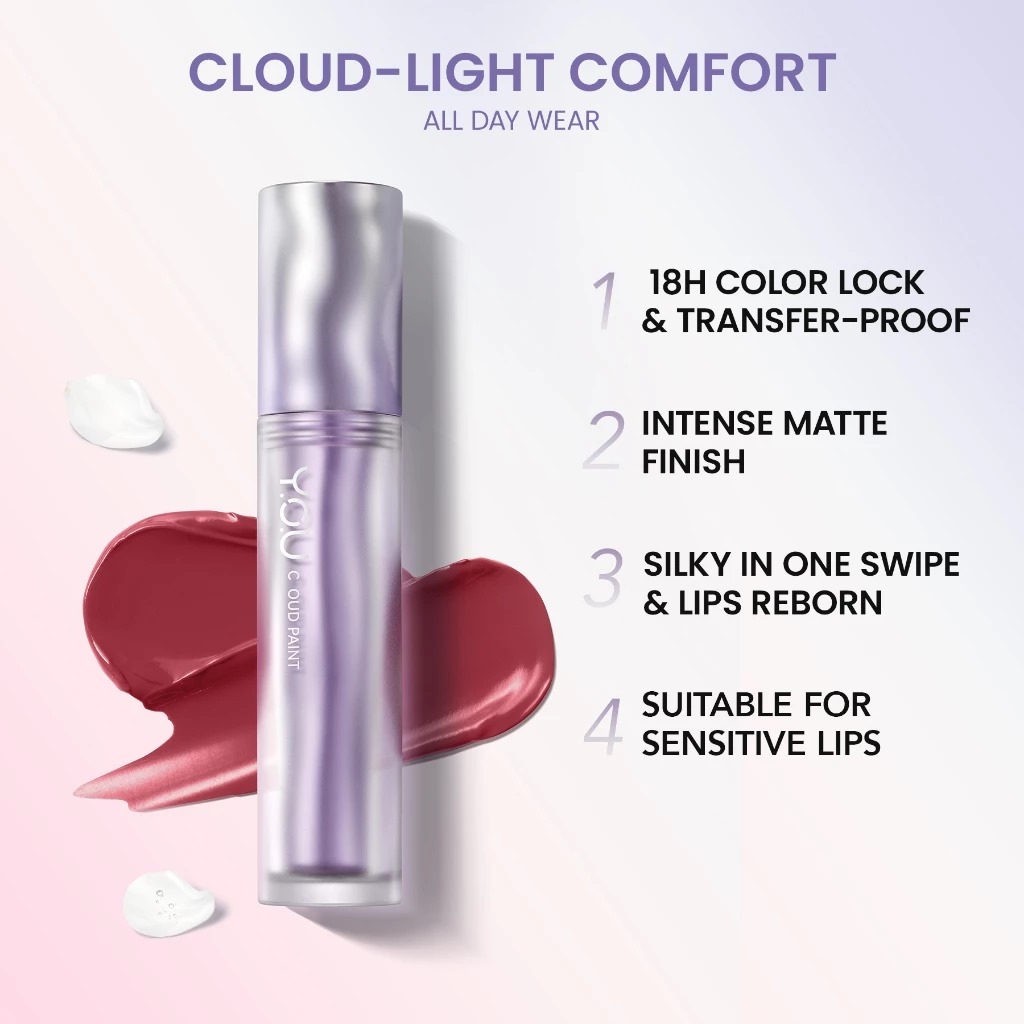 YOU Cloud Paint Matte Lasting Lip Cream 3gr - R346 Whisper