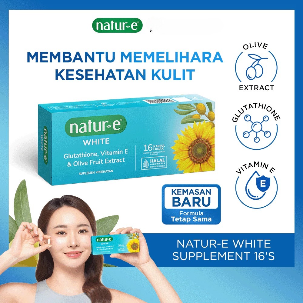 Natur-E White Supplement Soft Capsule 16s - Vitamin E Suplemen Kesehatan Natur-E White Supplement Soft Capsule 16s - Vitamin E Suplemen Kesehatan