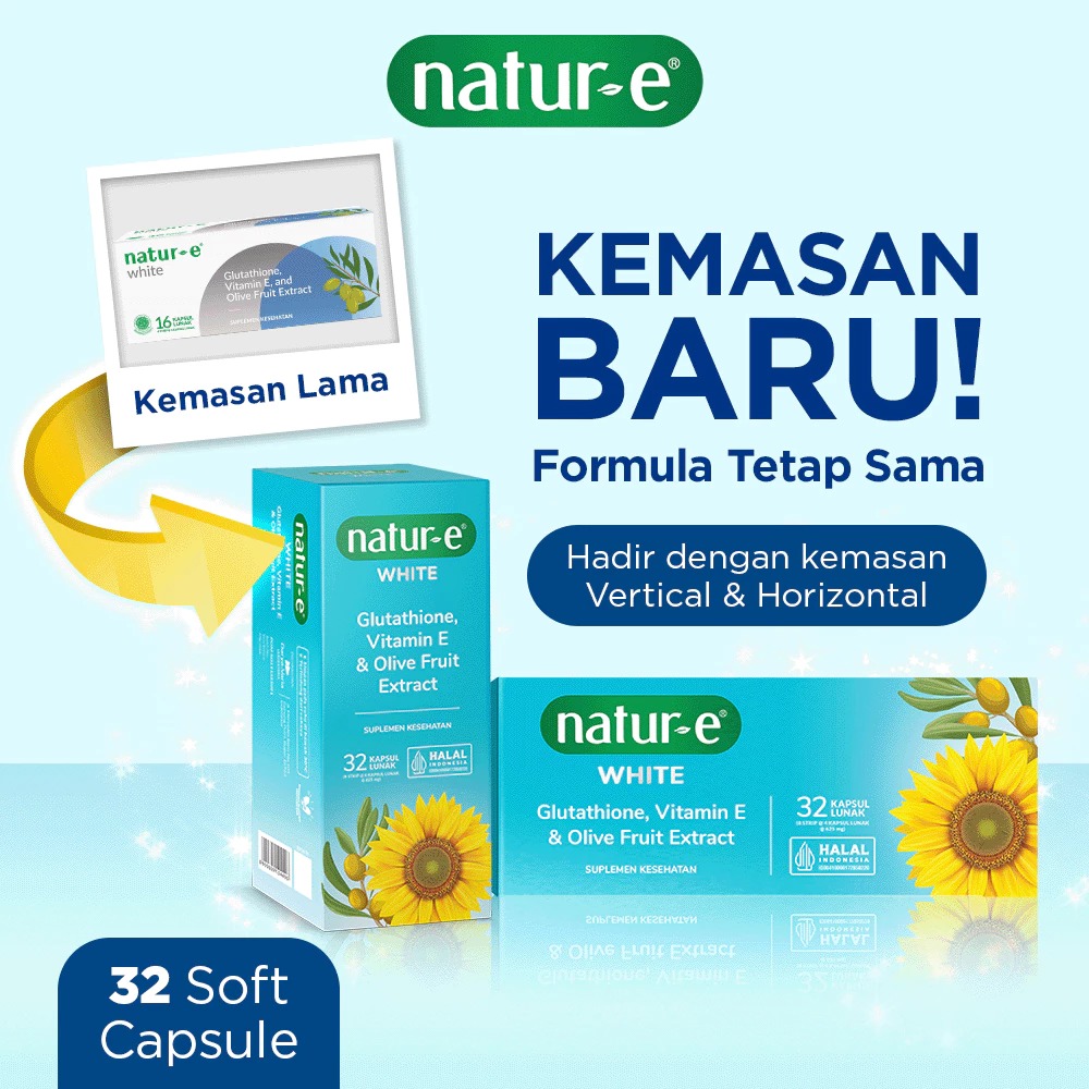Natur-E White Supplement Soft Capsule 32s - Vitamin E Suplemen Kesehatan