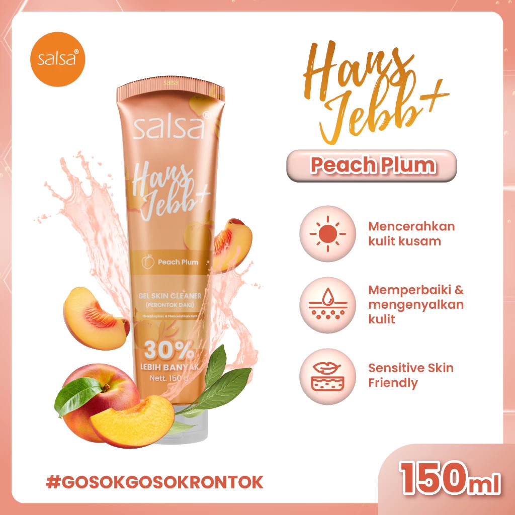 Salsa Hans Jebb+ Gel Skin Cleaner 150gr - Peach Plum