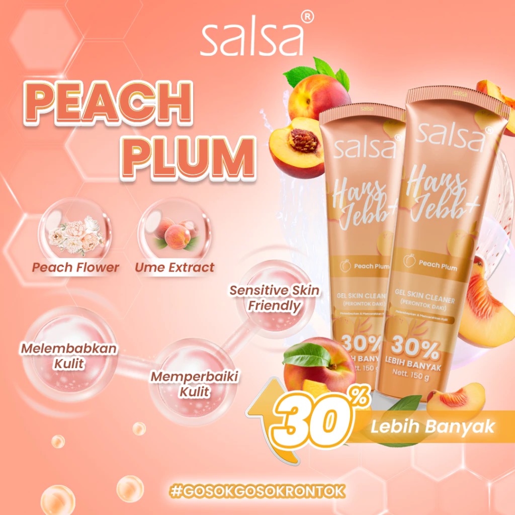 Salsa Hans Jebb+ Gel Skin Cleaner 150gr - Peach Plum