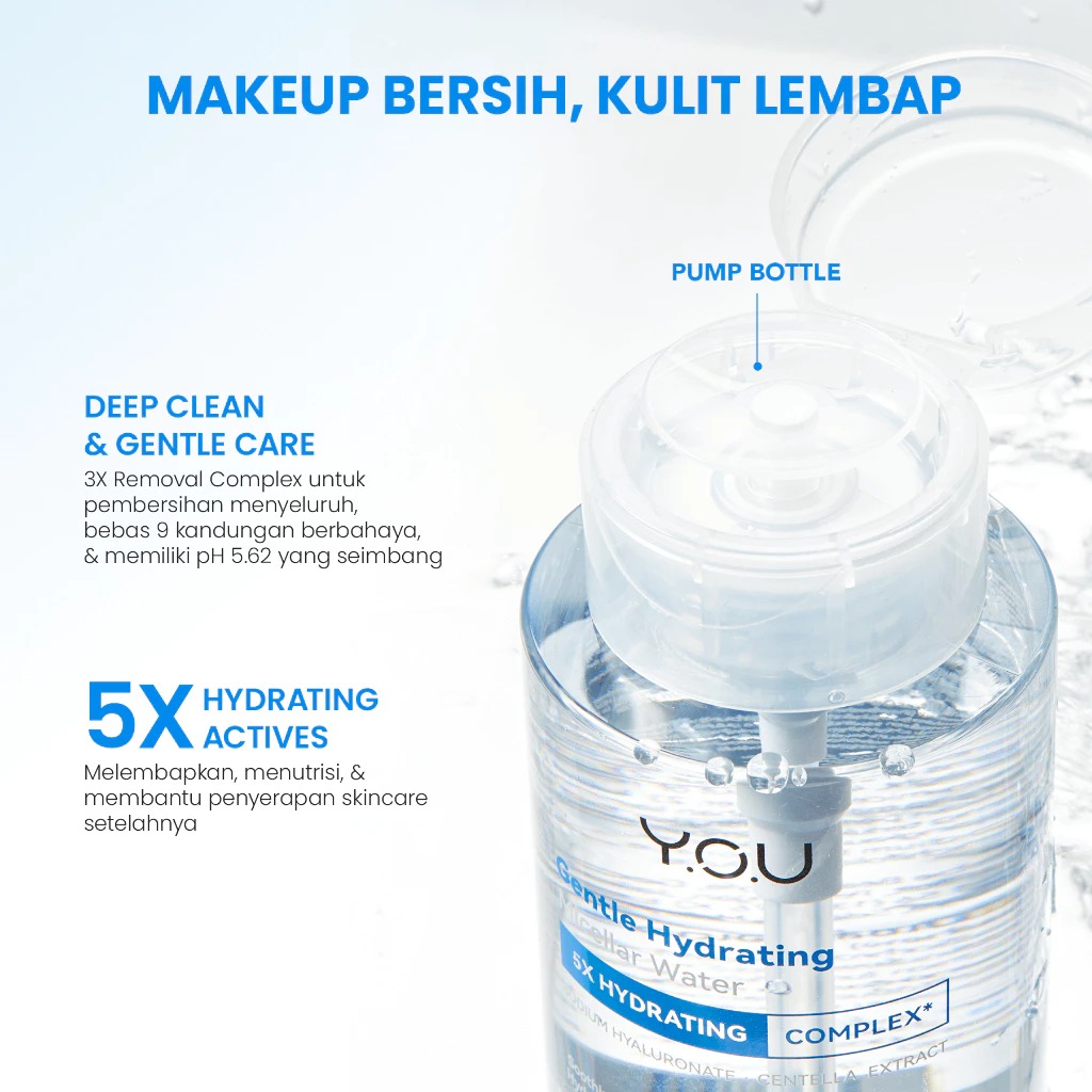 YOU Micellar Water 300ml - Gentle Hydrating (5X Hydrating Complex)