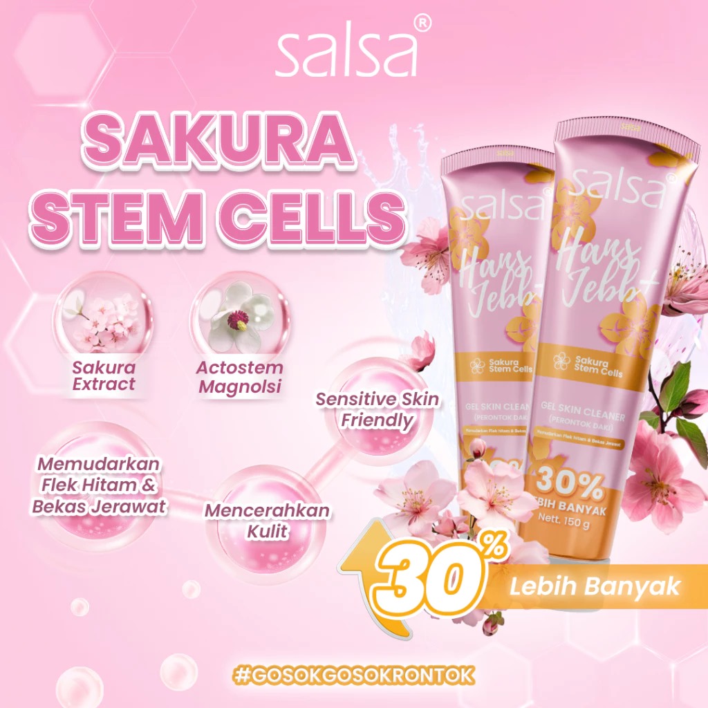 Salsa Hans Jebb+ Gel Skin Cleaner 150gr - Sakura Stem Cells