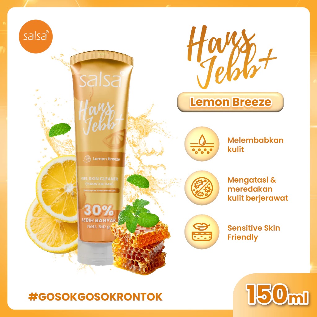 Salsa Hans Jebb+ Gel Skin Cleaner 150gr - Lemon Breeze Salsa Hans Jebb+ Gel Skin Cleaner 150gr - Lemon Breeze
