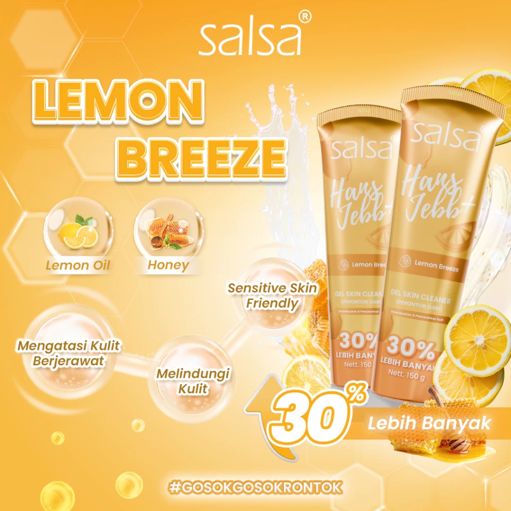 Salsa Hans Jebb+ Gel Skin Cleaner 150gr - Lemon Breeze Salsa Hans Jebb+ Gel Skin Cleaner 150gr - Lemon Breeze
