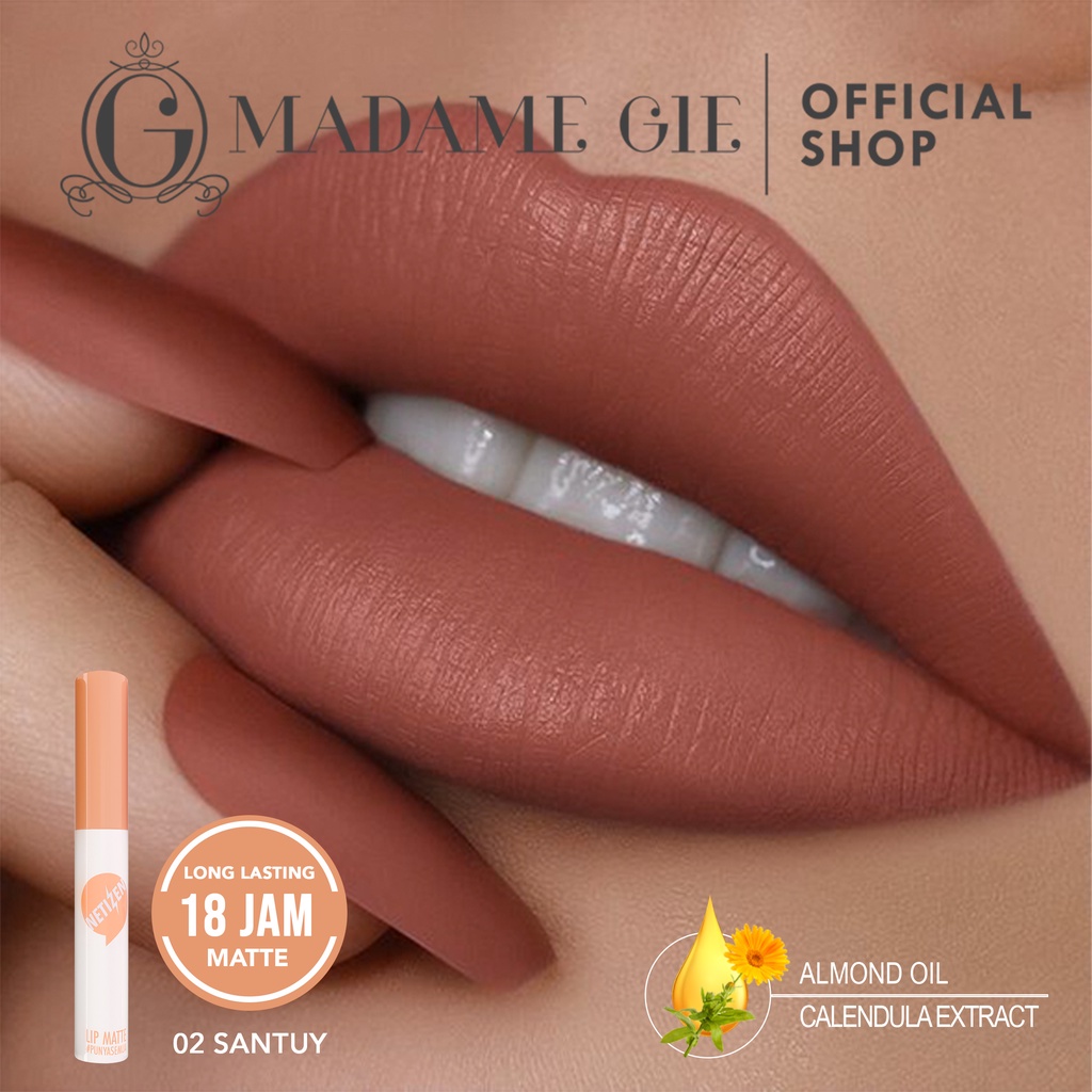 Madame Gie Lip Matte Netizen 1.3ml - 02 Santuy Madame Gie Lip Matte Netizen 1.3ml - 02 Santuy