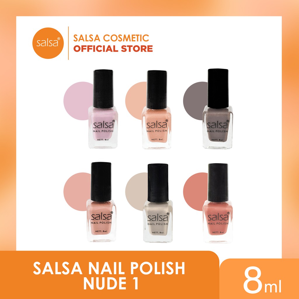 (ECER) SALSA Kutek Nail Polish Nude Set1 8ml