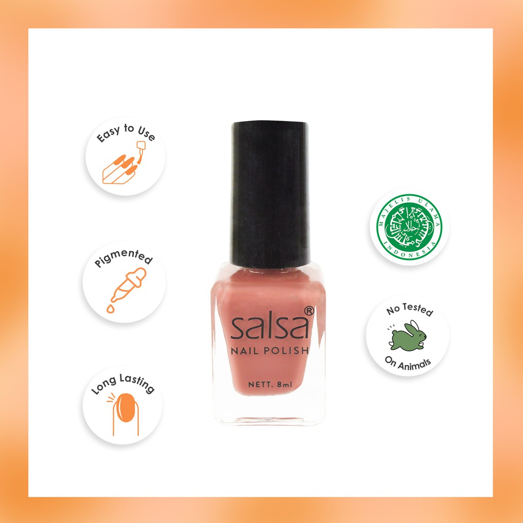(ECER) SALSA Kutek Nail Polish Nude Set1 8ml