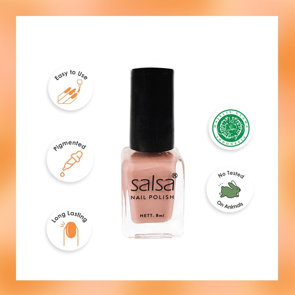 (ECER) SALSA Kutek Nail Polish Nude Set1 8ml