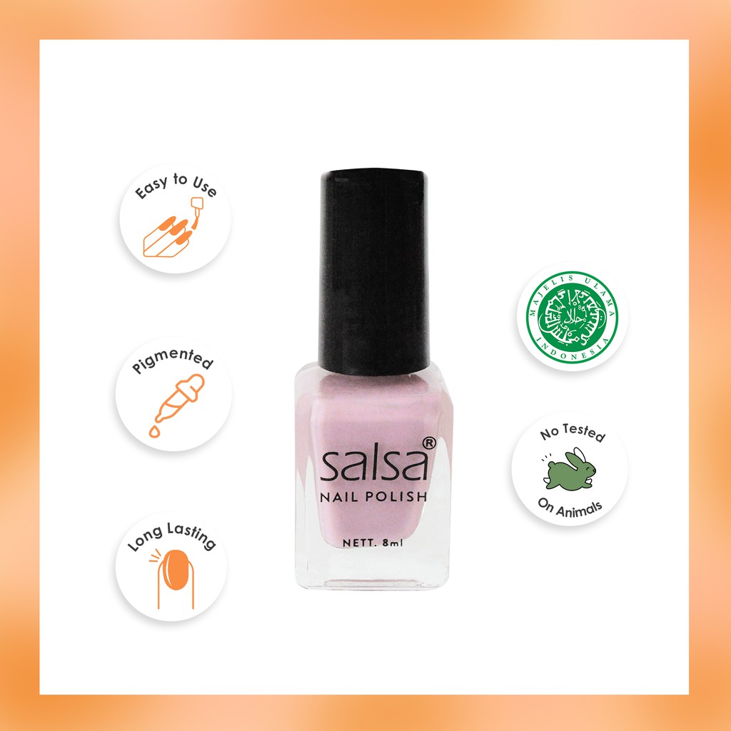 (ECER) SALSA Kutek Nail Polish Nude Set1 8ml