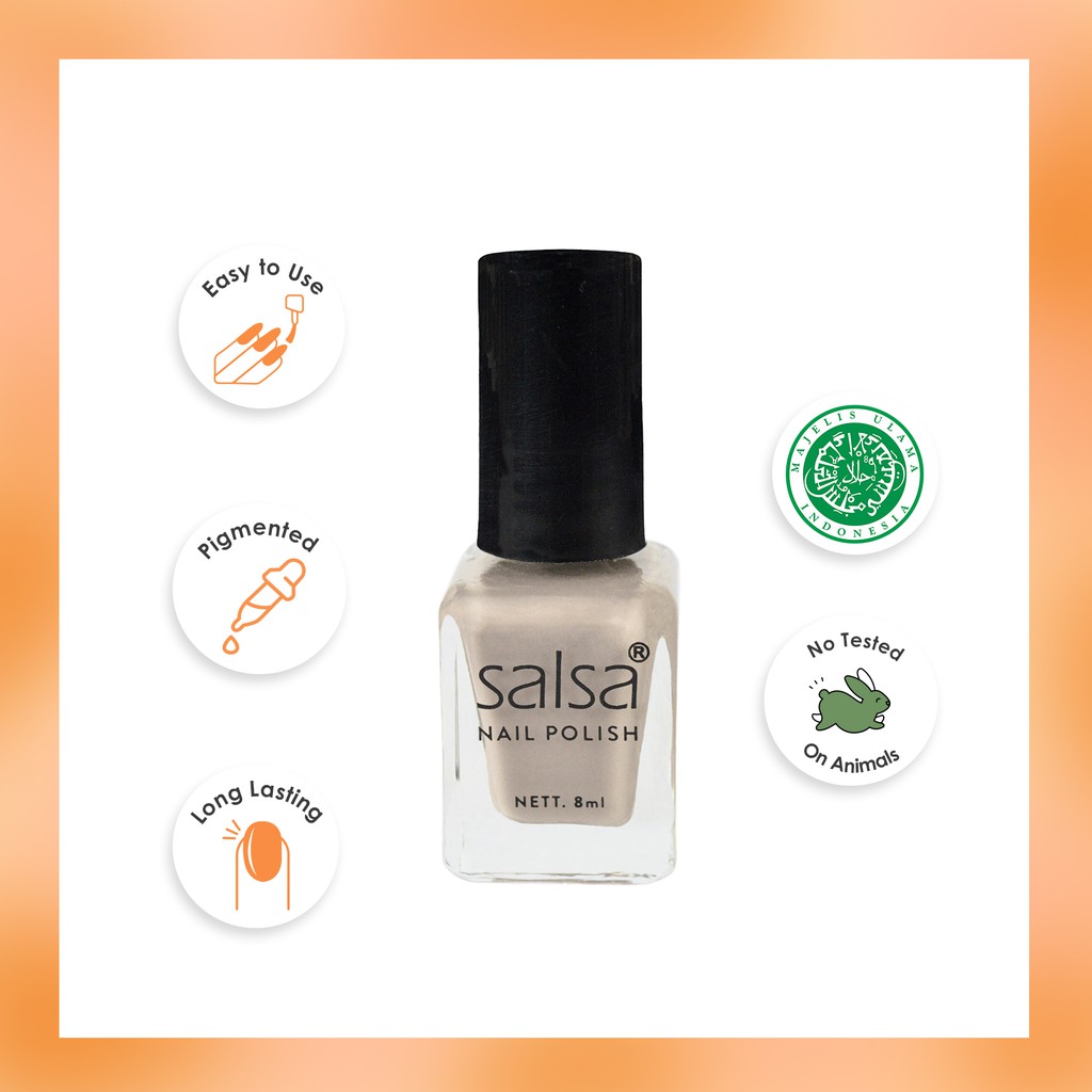 (ECER) SALSA Kutek Nail Polish Nude Set1 8ml