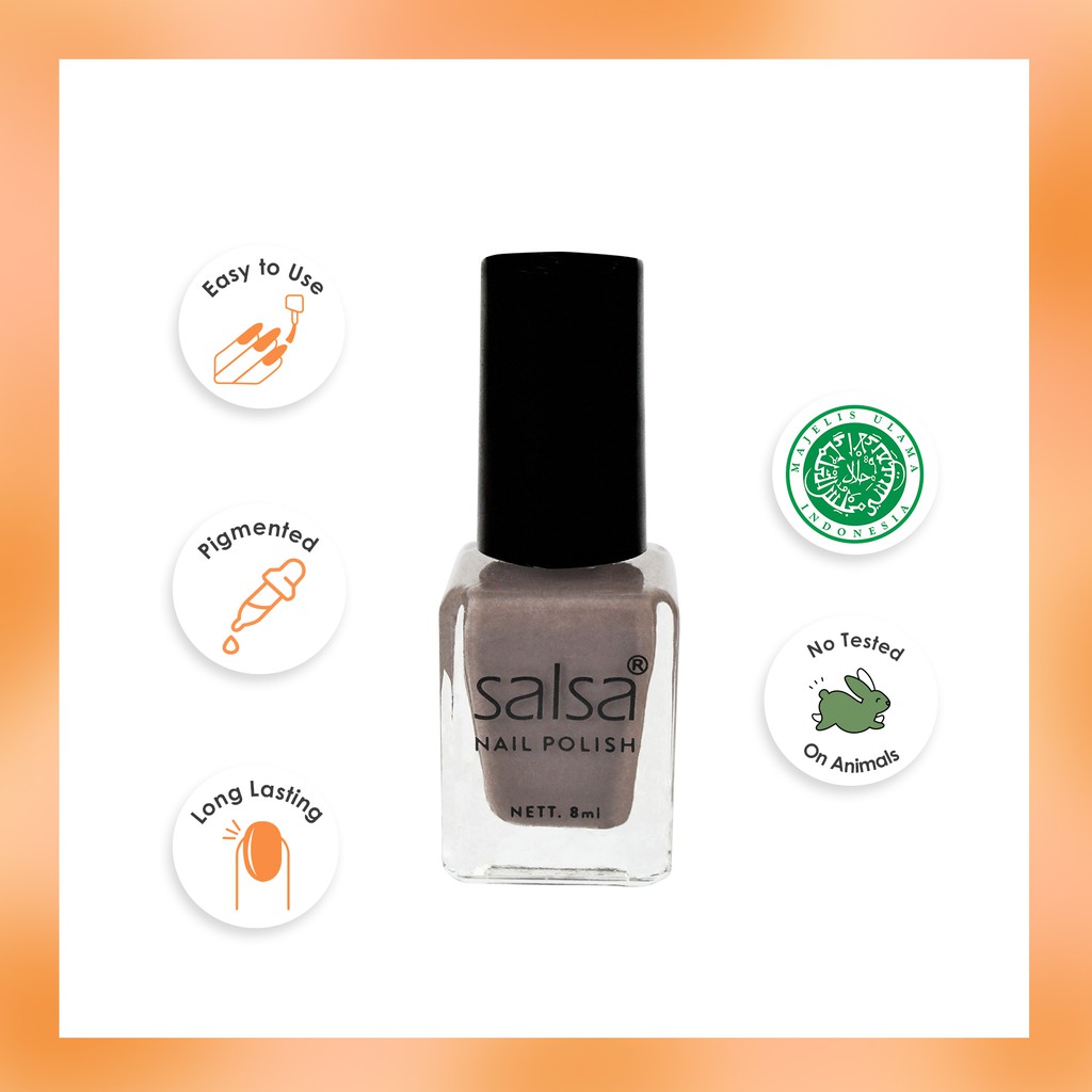 (ECER) SALSA Kutek Nail Polish Nude Set1 8ml