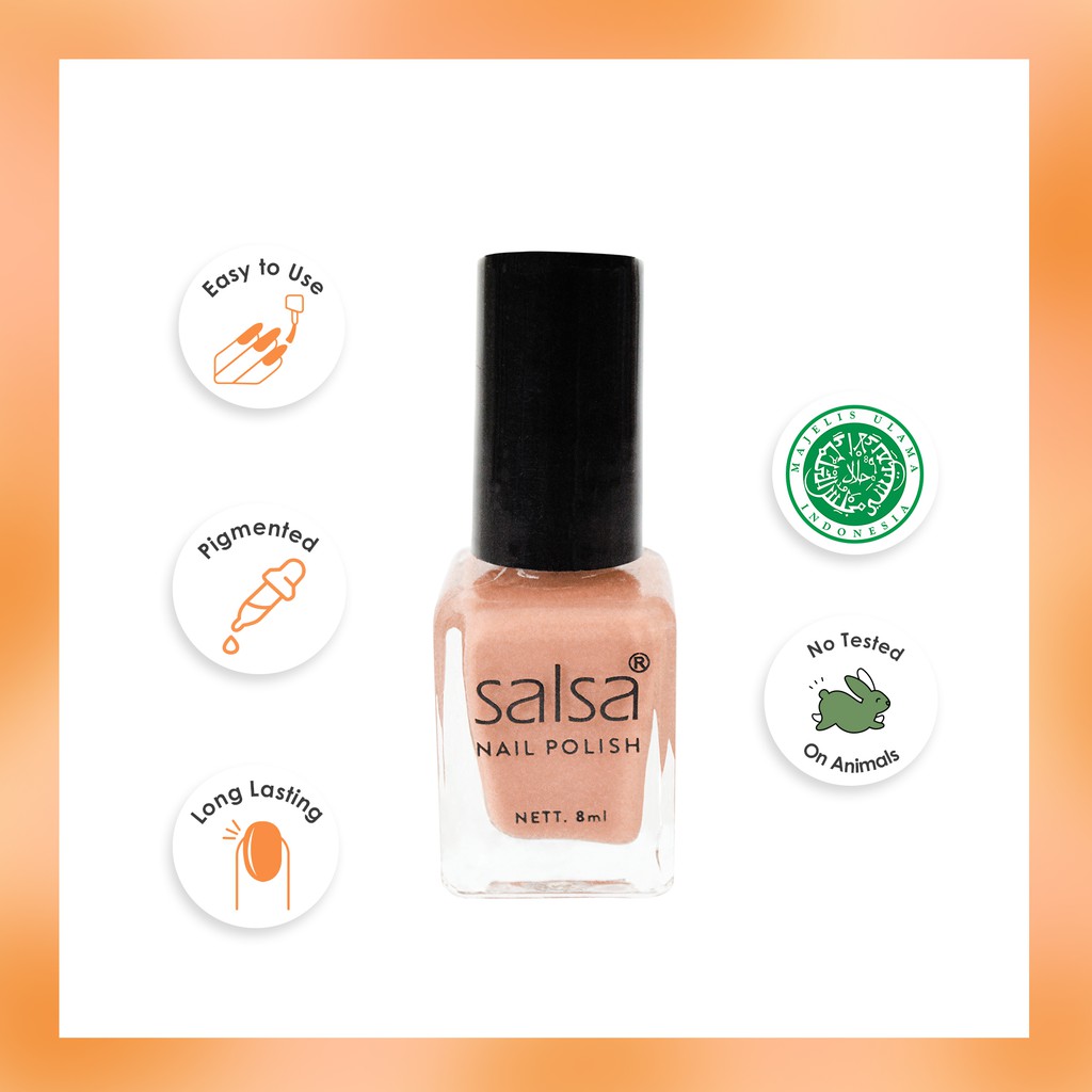 (ECER) SALSA Kutek Nail Polish Nude Set1 8ml