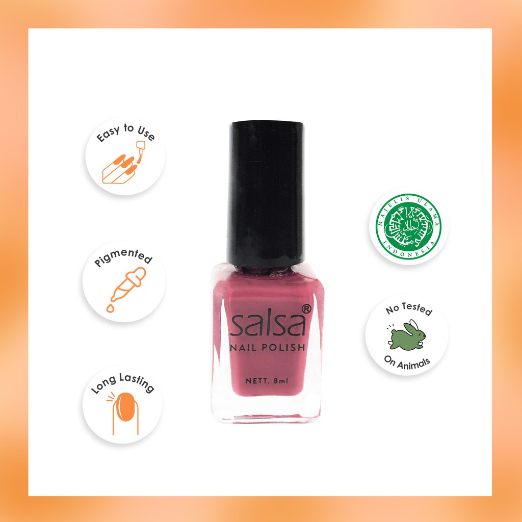 (ECER) SALSA Kutek Nail Polish Nude Set2 8ml
