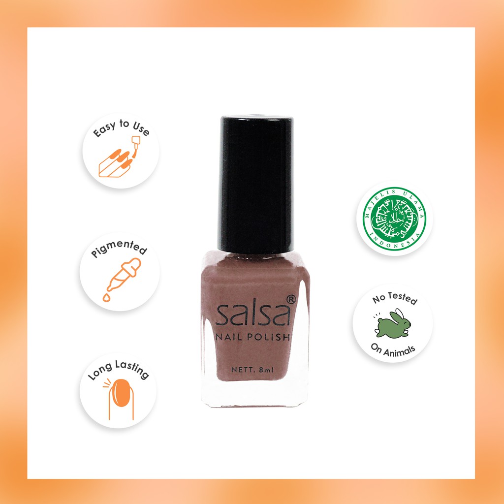 (ECER) SALSA Kutek Nail Polish Nude Set2 8ml