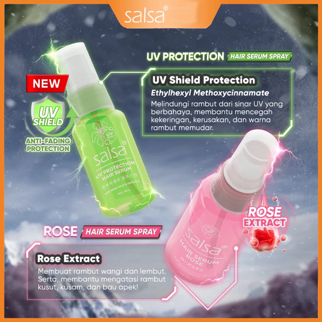 SALSA Hair Serum Spray 80ml - Keratin Repair (Kuning) - Serum Perawatan Rambut SALSA Hair Serum Spray 80ml - Keratin Repair (Kuning) - Serum Perawatan Rambut