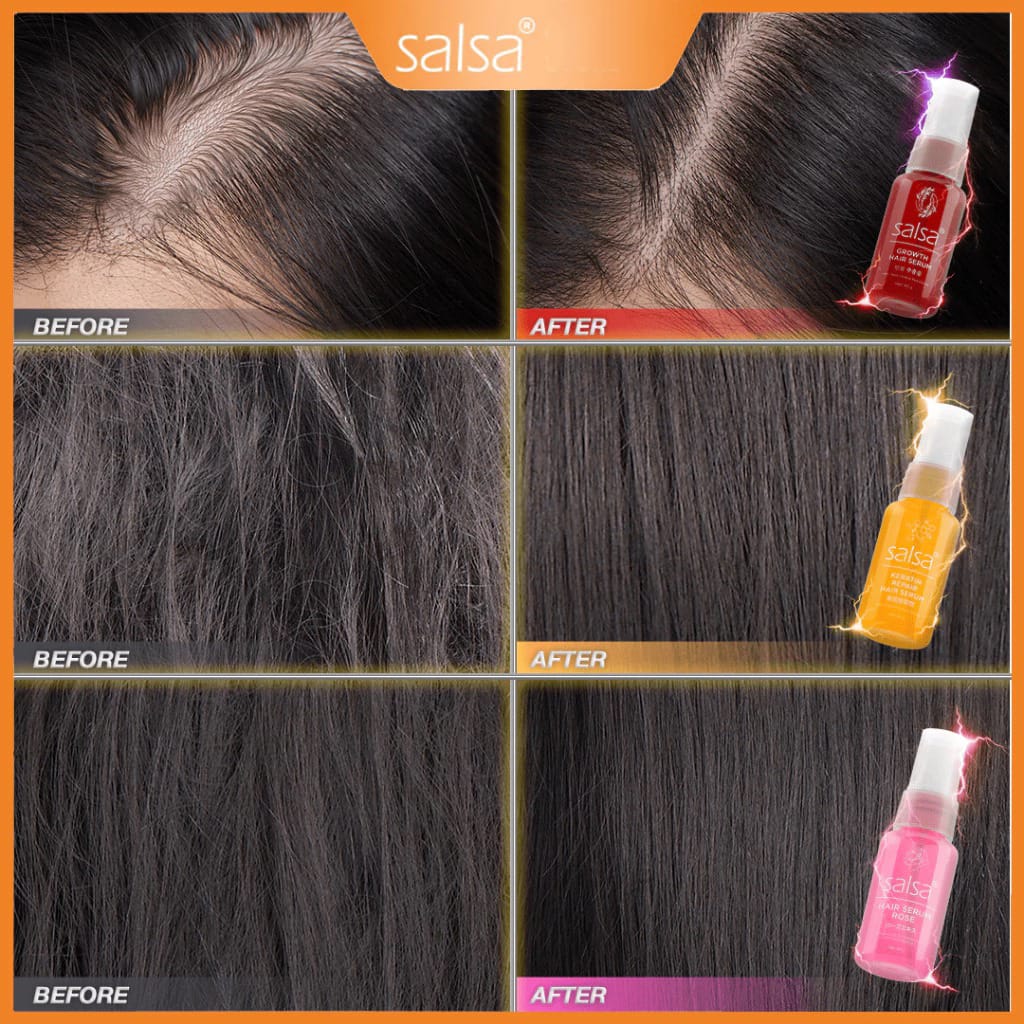 SALSA Hair Serum Spray 80ml - Keratin Repair (Kuning) - Serum Perawatan Rambut SALSA Hair Serum Spray 80ml - Keratin Repair (Kuning) - Serum Perawatan Rambut