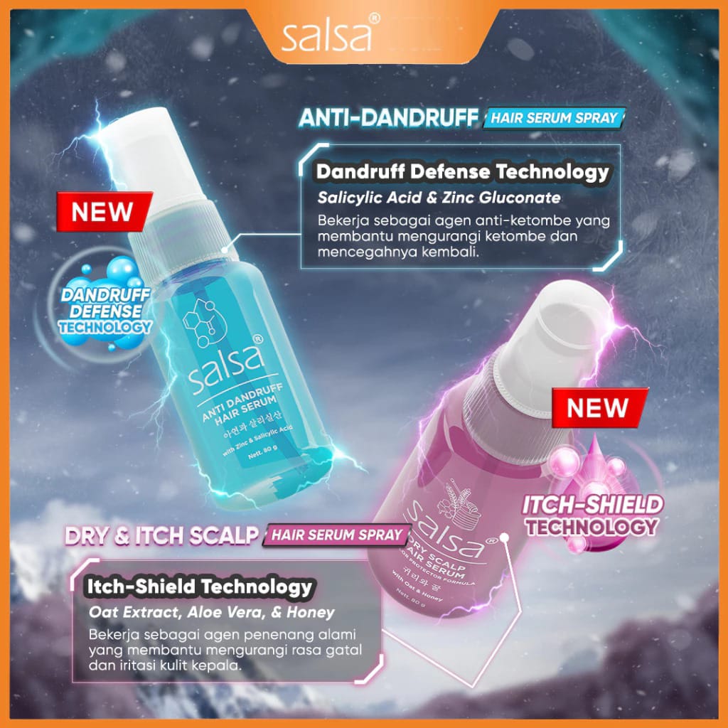 SALSA Hair Serum Spray 80ml - Growth (Merah) - Serum Perawatan Rambut