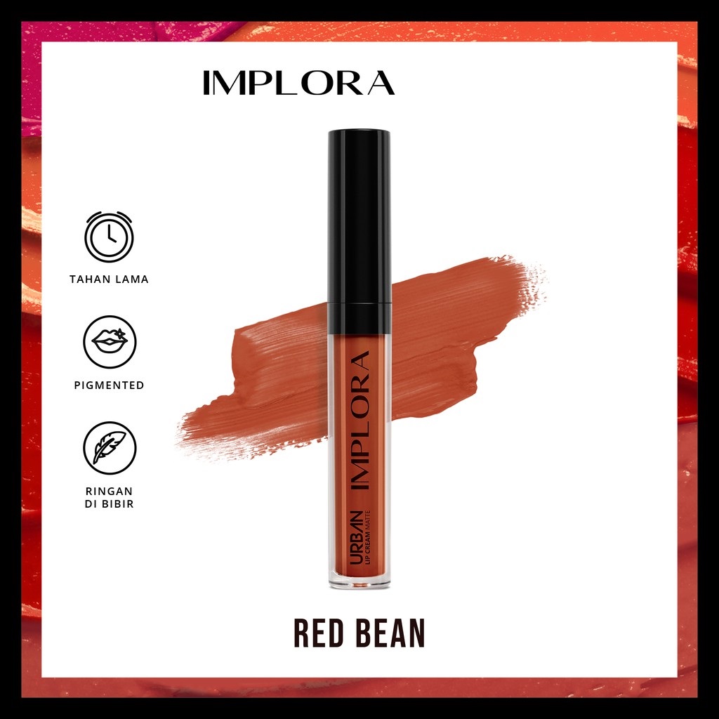 Implora Urban Lipcream Matte - 11 Red Bean Implora Urban Lipcream Matte - 11 Red Bean