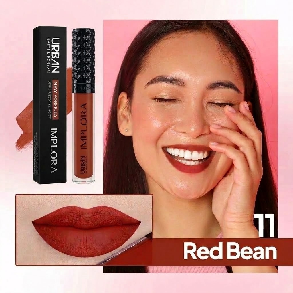 Implora Urban Lipcream Matte 3.3gr - 11 Red Bean (NEW)