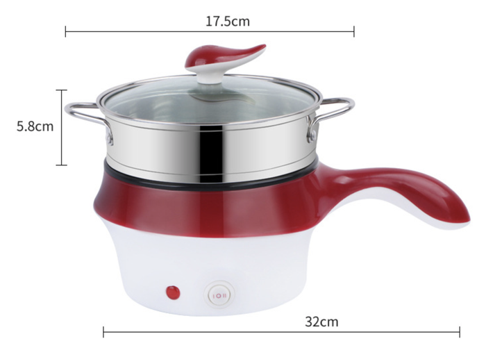 Panci Elektrik Mini 18cm  - Multifunctional Electric Fry Pan