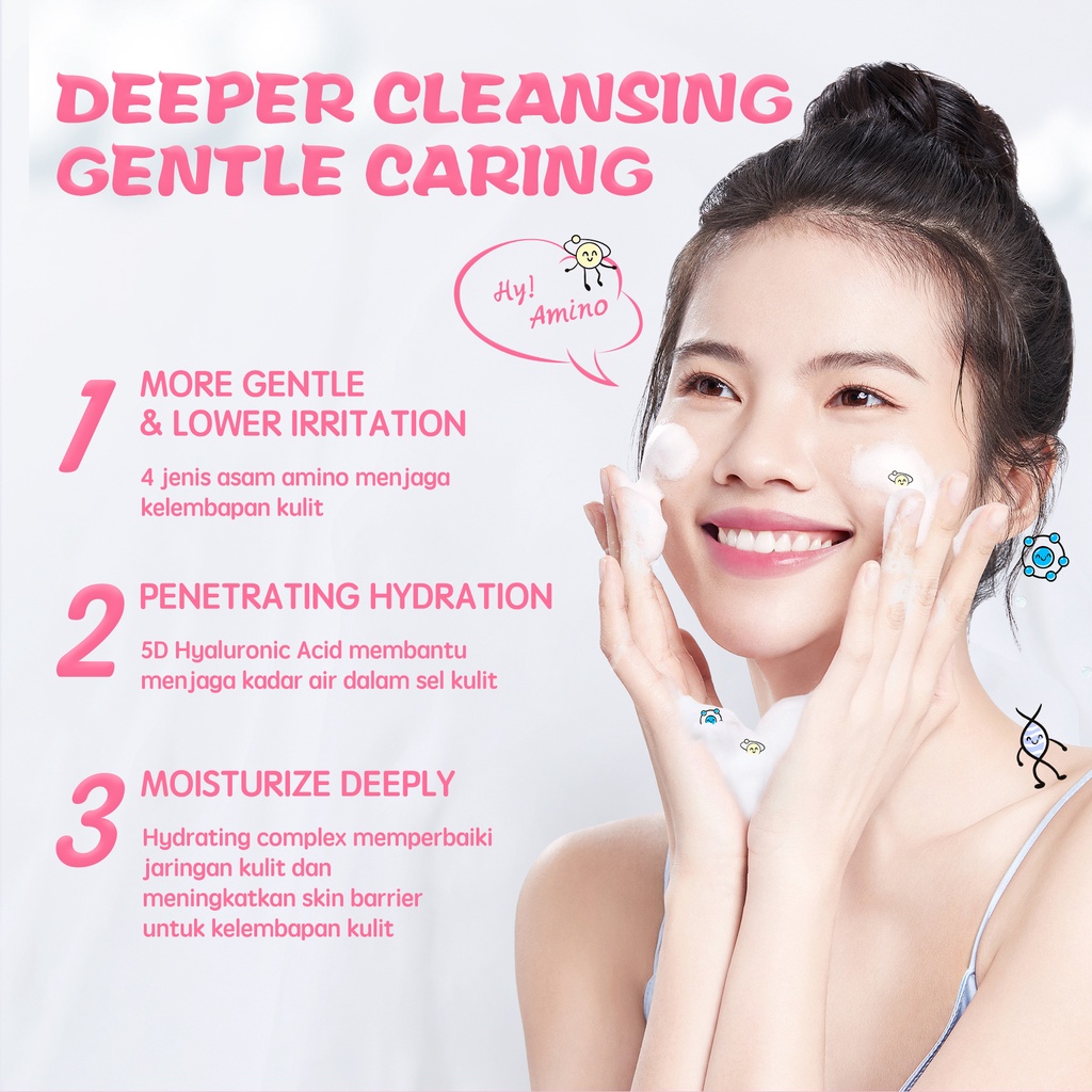 YOU Hy! Amino Wow-Tery Hydrating Facial Wash 50gr (Pink) * YOU Hy! Amino Wow-Tery Hydrating Facial Wash 50gr (Pink) *